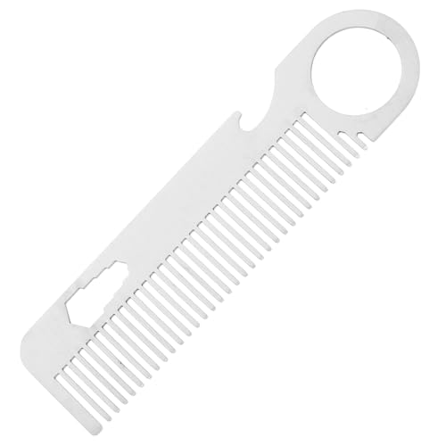 PACKOVE 1 Stück Multifunktionaler Bartkamm aus Tragbarer Styling Kamm für Männer für Bartpflege und Formung Handpoliert mit Sanften Rundzähnen für Anwendung mit Bartöl von PACKOVE