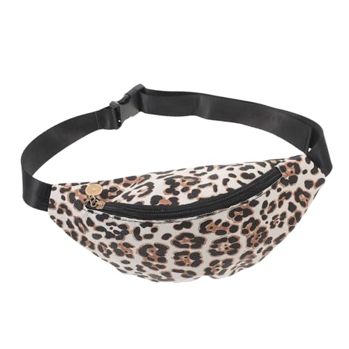 PACKOVE 1 Stück Packung Hüfttasche Gürteltasche Taille Geldbörse Umhängetasche Leopardentasche Tasche Mit Leopardenmuster Herren Violett Mode von PACKOVE