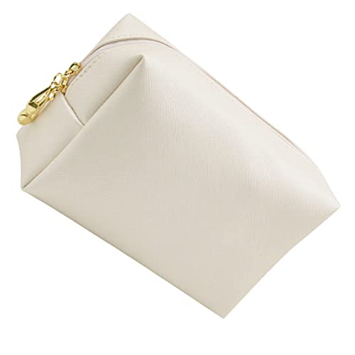 PACKOVE 1 Stück Quadratische Kosmetiktasche Quadratisches Schminktäschchen Kosmetiktasche Für Mädchen Reise-Make-up-Taschen Tragbare Make -up -Tasche Schminktäschchen Für Damen Weiß Pu von PACKOVE