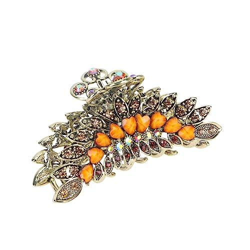 PACKOVE 1 Stück Retro Haarklammer mit Strasssteinen Stylische Haarschmuck Pferdeschwanzklammer Kieferklammer für Damen für Partys und Besondere Anlässe von PACKOVE