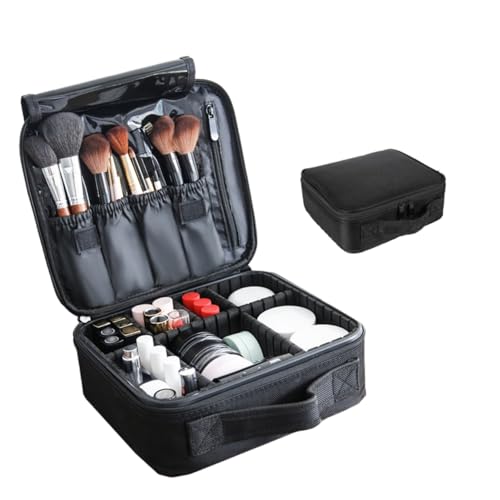 PACKOVE 1 Stück kosmetische Aufbewahrungsbox Veranstalter Make-up-Organizer Kosmetik Make-up Make-up-Etui schminkkoffer Kosmetischer Speicherorganisator Schwarz von PACKOVE