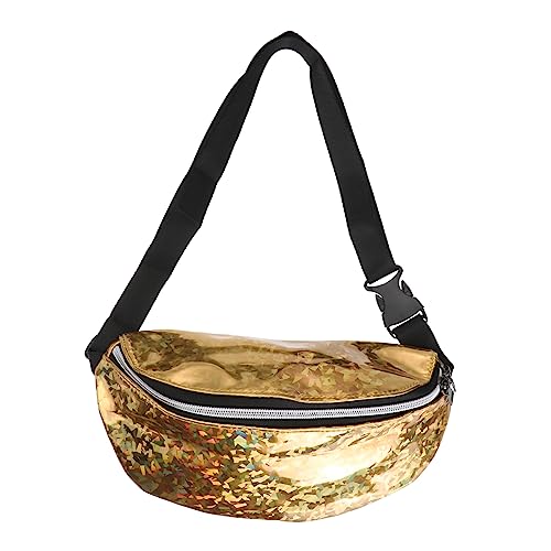 PACKOVE 1stk Rave-Accessoires Bauchtasche Für Mädchen Umhängetasche Mädchen Bauchtasche Goldene Bauchtasche Modische Hüfttaschen Modische Gürteltasche Gold Bauchtasche Pailletten Frau Bote von PACKOVE