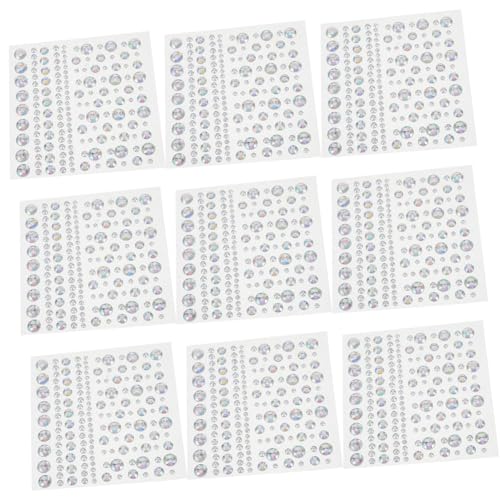 PACKOVE 10blätter Bögen Selbstklebende Strasssteine Für Make-up Glitzernde Strasssteine Für Gesicht Aufkleber Edelsteinen Für Bühnenauftritte Und Partys von PACKOVE