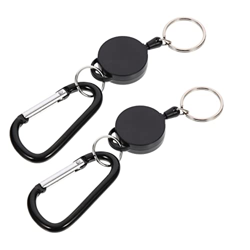 PACKOVE Schlüsselkarabiner 10 STK Schlüsselanhänger Namensschildhalter Für Ausweishalter -abzeichenhalter Einziehbarer Rollenclip Abzeichen-Clip Retraktor Eisen Draussen Ausweisinhaber von PACKOVE