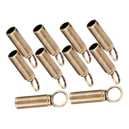 PACKOVE 10 Sätze Teiliges Kordelstopper Endkappen für Hoodie Kordeln Langlebige Schnurenden Ersatzteile Bronzefarbene Zugband Endstücke Installieren Geeignet für Sweatshirts und Jacken von PACKOVE
