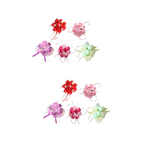 PACKOVE 10 Stk Brosche Ansteckblume Blumenornament Valentinstagsgeschenk Künstliche Blumenbrosche Hochzeit Brosche Party Handgelenk Koreanisch Blumendekoration von PACKOVE