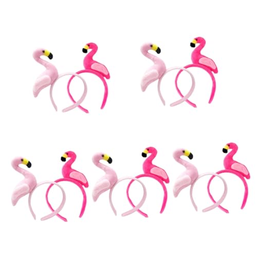 PACKOVE 10 Stk Flamingo-stirnband Stirnband in Tierform Flamingo-haarreifen Karneval-stirnband Tier-cartoon-stirnband Make-up-stirnband Kopfschmuck Tiere Lustig Haarschmuck Damen Plüsch von PACKOVE