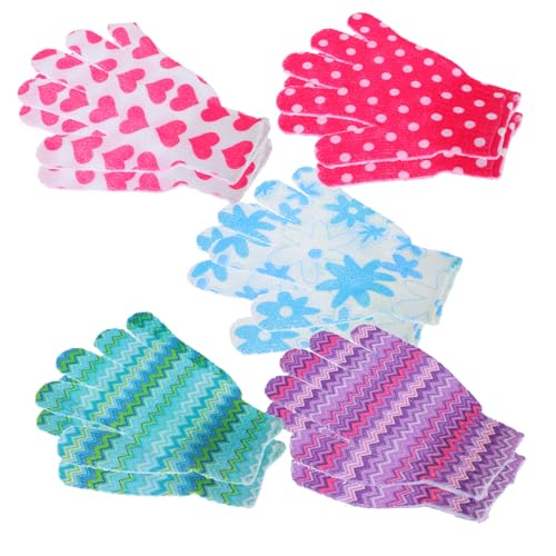 PACKOVE 10 Stück Badhandschuhe und Badetuch Produkt Peeling Schaum Sanft bunt sauber Badeschrubberhandschuhe für den Körper Bathhandschuh Scheuerhandschuhe zum Körperwaschen Polyester von PACKOVE