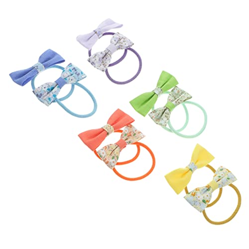 PACKOVE 10 Stück Bunte Schleifen Haargummis für Mädchen Teiliges mit Elastischen Haargummis für Süße Haaraccessoires für Damen für Anlässe von PACKOVE