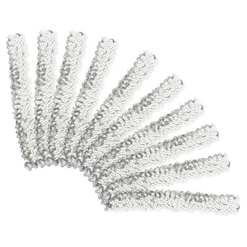 PACKOVE 10 Stück Elastische Pailletten Haarbänder für Damen Glitzernde Haarschmuck Kopfbedeckung mit Strass für Hochzeiten Partys und Events Silberdesign PACKOVE 10 Stück Elastische Pailletten Haarbänder für Damen Glitzernde Haarschmuck Kopfbedeckung mit Strass für Hochzeiten Partys und Events Silberdesign von PACKOVE