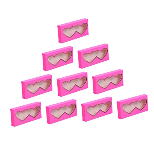 PACKOVE 10 Stück Kartenbox Für Wimpern Wimpernfunktionen Wimpern Reisen Wieder Auffüllbar Clip Behälter Für Lipgloss Wimpernverlängerungspinzette Lippenstift Abdeckung Abteil Papier Rosy von PACKOVE