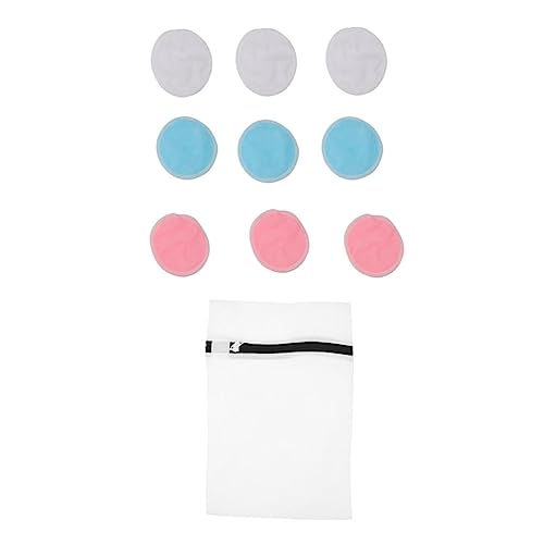 PACKOVE 10stücke Bambusfasern Make-up Entferner Pads Wiederverwendbare Gesichtsreinigungspads Sanfte Hautreinigung Puderquaste Für Reisen Und Alltag von PACKOVE