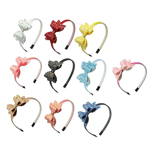 PACKOVE 10 Stück Schleife Stirnband Mädchenstirnband Kind Bogen Hochzeit Paillette Sortiert Neugeborenes Dekoration Überdimensioniert Styling Mädchen Haarzubehör Dekorativ Zwiebelpulver von PACKOVE