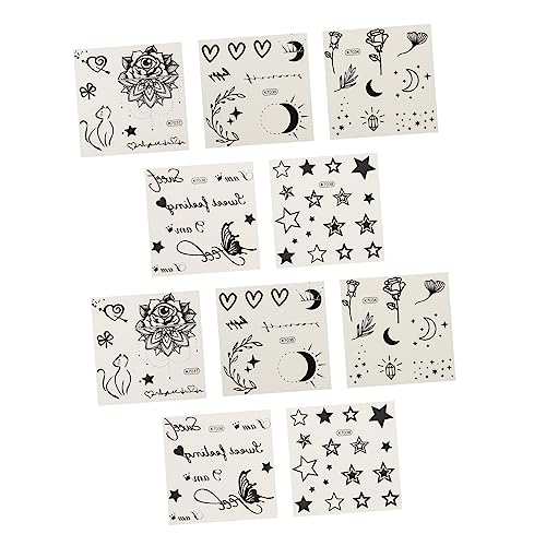 PACKOVE 10 Stück Schweißfeste Aufkleber Temporäre Aufkleber Schweißaufkleber Für Männer Für Erwachsene Arm Tattoo Aufkleber Wasserdichte Tattoo Aufkleber Tattoo Aufkleber Für von PACKOVE