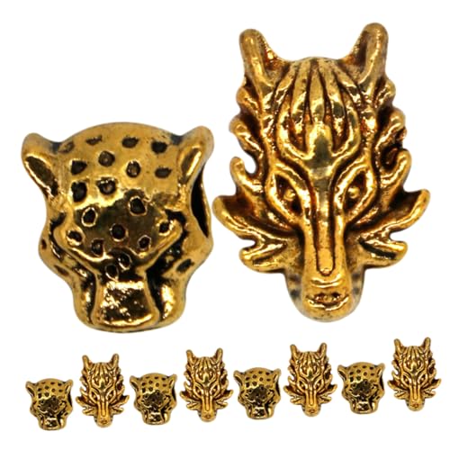 PACKOVE 10 Stück Teiliges Dreadlock Haarperlen mit und Leopardenkopf Retro Haarschmuck für Zöpfe Dekorative Haaraccessoires für Männer und für Cosplay und Alltag PACKOVE 10 Stück Teiliges Dreadlock Haarperlen mit und Leopardenkopf Retro Haarschmuck für Zöpfe Dekorative Haaraccessoires für Männer und für Cosplay und Alltag von PACKOVE