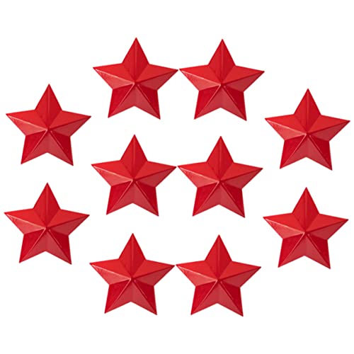 PACKOVE 10 Stück Teiliges Retro Fünfzackige Stern Anstecknadeln Robustem Metall Glänzend Lackierte Vintage Abzeichen für Kleidung Taschen Hüte Party und Karnevalsdekoration von PACKOVE