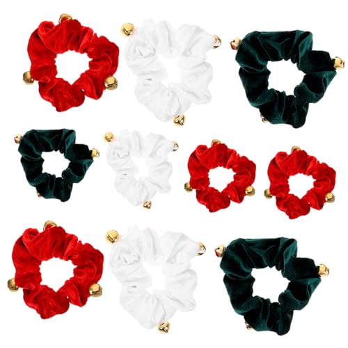 PACKOVE 10 Stück Teiliges Weihnachts Haargummi Elastisch Weich Langlebig Weihnachtliche Haarschleifen in Traditionellen Farben Festlicher Haarschmuck für Mädchen Passend zu von PACKOVE