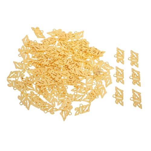 PACKOVE 100 Stück Charms Goldfarben Langlebige Legierung Quasten Anhänger Dekorative DIY Schmuckzubehör für Halsketten Armbänder Schlüsselanhänger Abschlussfeiern und Neujahrsbasteleien von PACKOVE