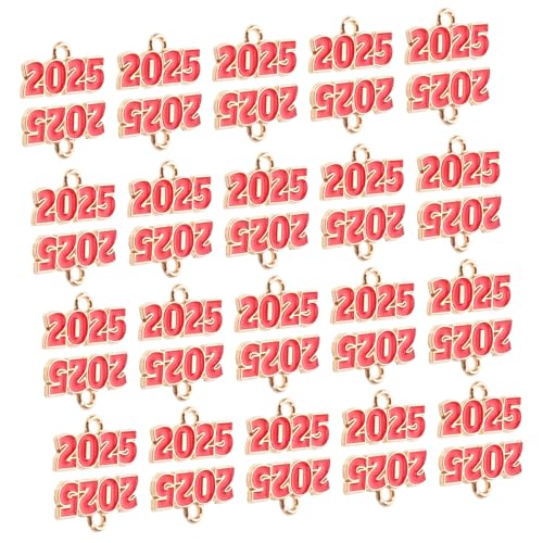 PACKOVE 100 Stück Teiliges Jahreszahl Anhänger aus Robustem Zinklegierung für DIY Schmuckherstellung Vielseitige Charms für Armbänder Schlüsselanhänger und Individuelle Anhänger von PACKOVE