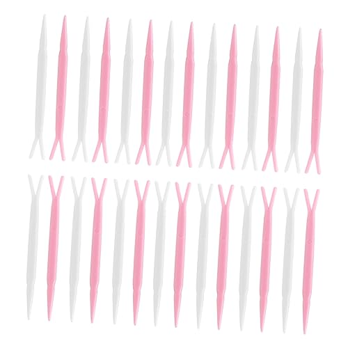 PACKOVE 100Stücke Doppelfach Augenlid Aufkleber Gabeln Form Kosmetikwerkzeug für Natürliches Augenlifting Zufällige Farben für Make Up Anwendungen und von PACKOVE