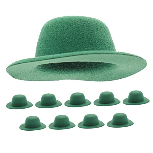 PACKOVE 10St Hut Zubehör haar zubehör haarschmuck irisches Dekor st. Patricks Day Minimütze Hüte Haarspangen Haarklammer Bastelzubehör für Mini-Hut Mini-Hut-Dekor Loli Kopfbedeckung Irland von PACKOVE