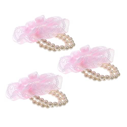 PACKOVE 10st Blumen Kette Am Handgelenk Lieferungen Für Handgelenkkorsagenarmbänder Armbänder Armbänder Corsagenbänder Fürs Handgelenk Korsage-armband Rosa Hochzeit Perle Handblumen Braut von PACKOVE