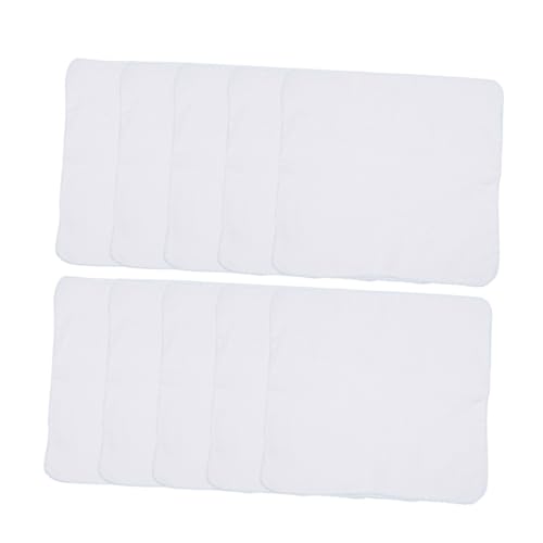 PACKOVE 10stücke Baumwolle Taschentuch Doppellagig Kopftuch Speicheltücher Make-up-entferner-handtücher Blauer Seitenband Stilltuch von PACKOVE