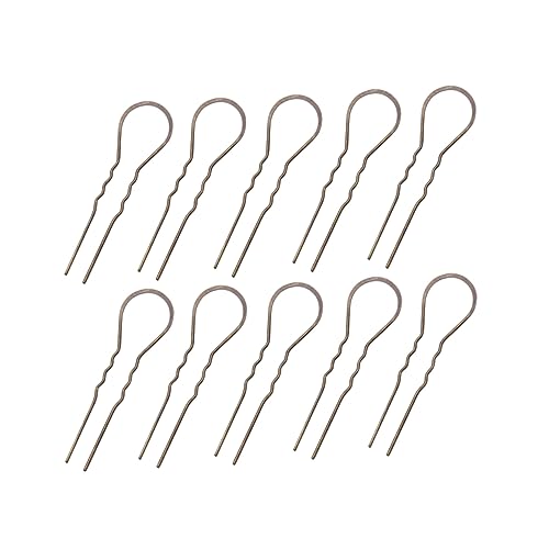 PACKOVE 10stücke Gewellte U-förmige Haarnadeln Aus Metalllegierung Für Frauen Und Mädchen Vintage Kopfstück Haarspangen Haarnadeln U-förmiger Haarstab von PACKOVE