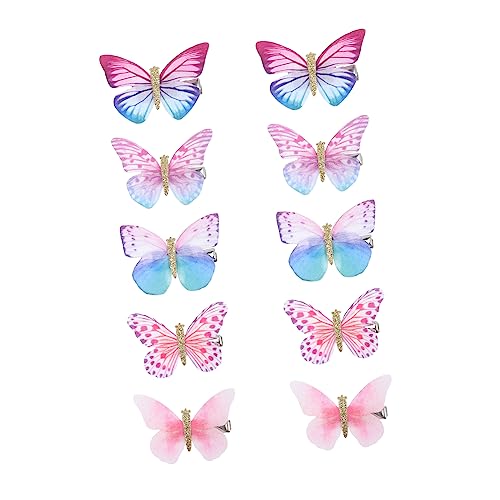 PACKOVE 10stücke Schmetterlings Haarnadeln Kopfschmuck Für Mädchen Party Cosplay Dekoration Leicht Tragbar Haaraccessoires von PACKOVE