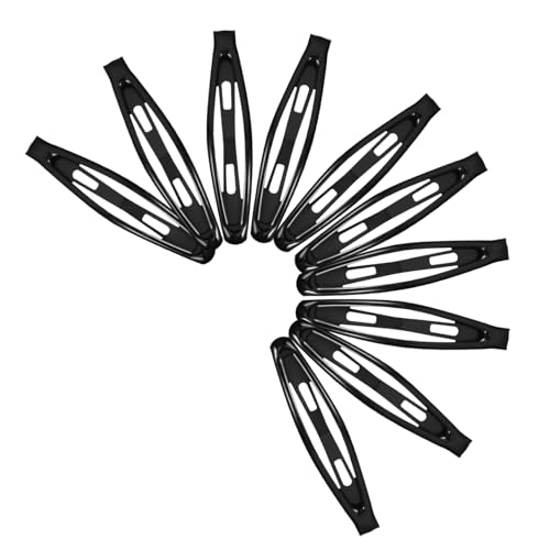 PACKOVE 10stücke Schwarz Haarspangen Junge Mädchen Mädchen Metall Snap Haarnadeln Haarclips Für Alltag Und Party von PACKOVE