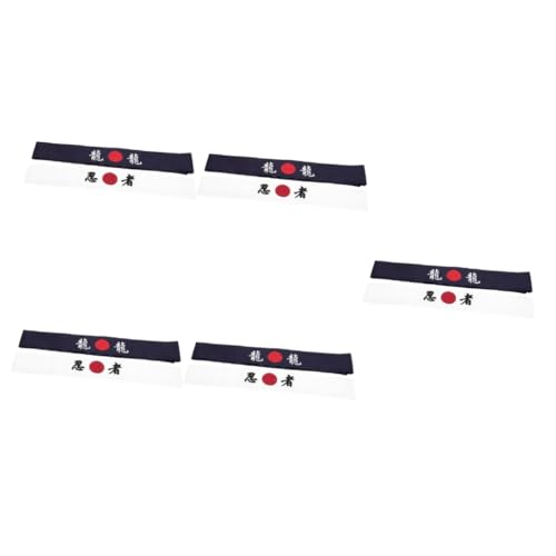 PACKOVE 10stücke Wiederverwendbare Japanische Stirnbänder Dekorative Karate-headbands Atmungsaktive Koch-haarbänder Für Sport Und Küche von PACKOVE