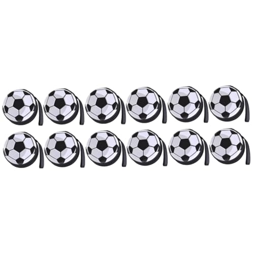 PACKOVE 12 STK Fußball Aufbewahrungsbox runde kleine Tasche Portemonnaie Aufbewahrungsbeutel Rucksack Geldbörse Abgerundete Aufbewahrungstasche aus Weißblech runden von PACKOVE