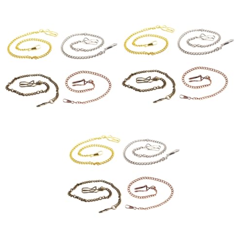 PACKOVE 12stücke Teiliges Metall Taschenuhr Ketten Für Herren Vintage Jeans Gürtel Ketten Gold Silber Rot Und Bronze Robuste Uhr-Kette Mit Hochwertiger Verarbeitung Und Praktischem von PACKOVE
