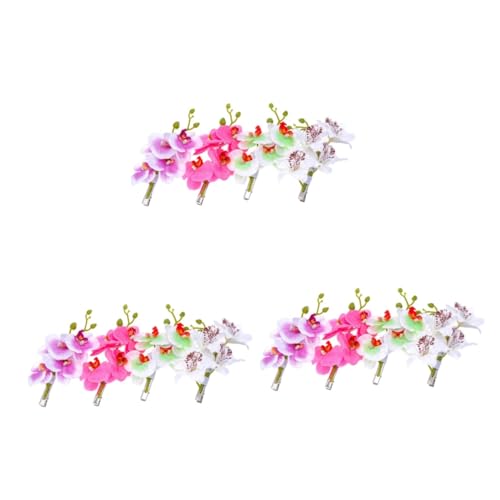 PACKOVE 12 Stk Orchideen-haarspangen Für Frauen Haarnadeln Mit Künstlichen Blumen Plumeria-haarspange Haarschmuck Für Frauen Hochzeit Haarspange Tiara Phalaenopsis Künstliche Braut von PACKOVE