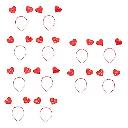 PACKOVE 12 Stk Valentinstag Stirnband Liebe Herz Haarbänder Amorkopf-bopper Liebesherzkopfbopper Valentinstag Herz Stirnbänder Weihnachtsdekoration Mädchen Fräulein Kleidungsstücke Plastik von PACKOVE