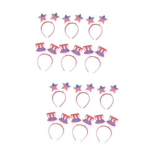 PACKOVE Haarclips Kinder USA Flagge 12 Stk amerikanische flagge Haar Kopfbedeckung Lieferungen zum Nationalfeiertag Stirnband Kind Haarreifen Kinder USA Flagge von PACKOVE