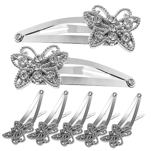 PACKOVE 12stücke Schmetterlingshaarspangen Mit Strasssteinen Snap Haar Clips Haarnadeln Für Mädchen Metall Haarschmuck Haarspangen Für Partys Und Reisen von PACKOVE