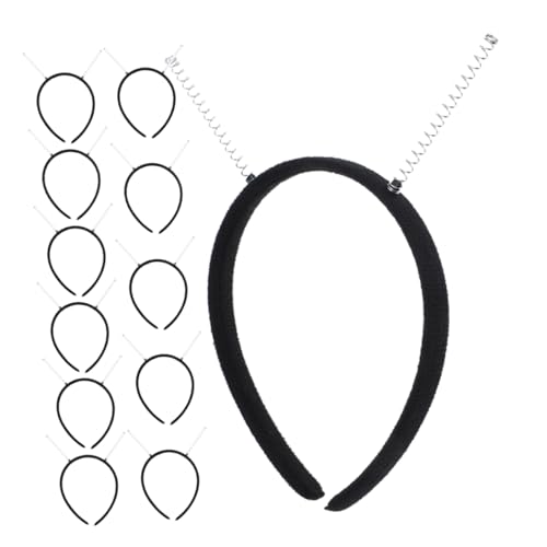 PACKOVE 12 Stück Teiliges DIY Haarreif mit Federn Schwarze Damen Haarbänder mit Federfeder Bequeme Sichere Halloween Kostüm und Party Accessoires für Kopfschmuckgestaltung von PACKOVE