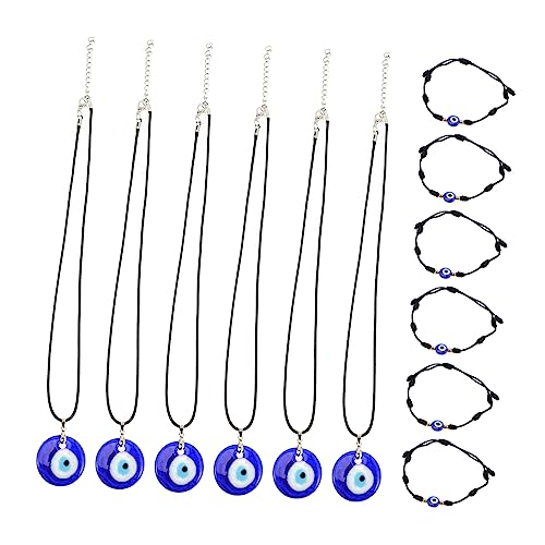 PACKOVE 12 Stück Teiliges Evil Eye Armband für Damen und Herren Verstellbare Schwarze Schnur Langlebiges und Legierungsmaterial Leichtes Wrist Jewelry Glücksbringer für Alltag und von PACKOVE