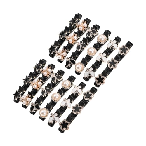 PACKOVE 12 Stück Teiliges Geflochtener Haarklammern mit Funkelnden Strasssteinen Robuste Entenschnabel-haarclips für Damen und Mädchen Vielseitige Styling-accessoires für Sicheren Griff von PACKOVE