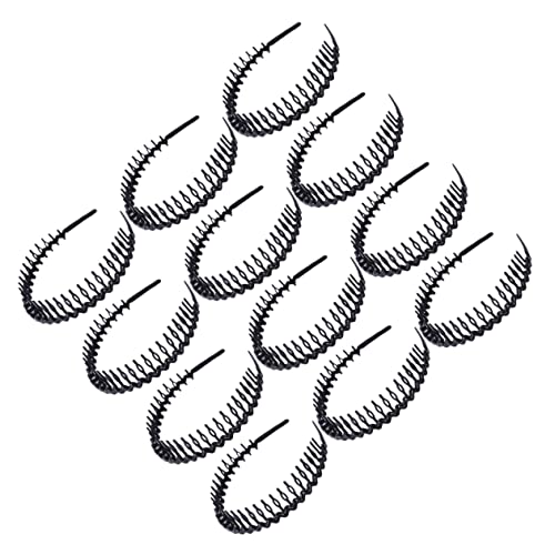 PACKOVE 12stücke Unisex Stirnband Mit Zähnen Schwarzes Haarband Für Frauen Und Männer Mode Zahnhaarreif Langlebiges Material Feine Verarbeitung Für Gesichtswaschen Und Täglichen Gebrauch von PACKOVE
