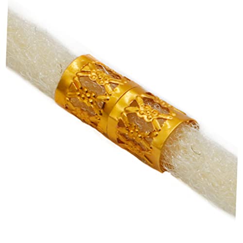 PACKOVE 120 Stück Ausgehöhlte Dreadlocks Haarperlen Zopf Haarspangen Haarschmuck Haarmanschetten Haarschmuck Haarschlauch Dreadlockring Haarzopfringe von PACKOVE