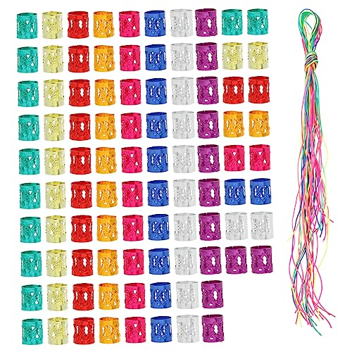 PACKOVE 120 Stück Haarschmuck Dreadlocks Flecht Ringe Diy Haaraccessoires für Haarverlängerung und Flechtung Farbigen Haarbändern für Frisuren und Styles von PACKOVE
