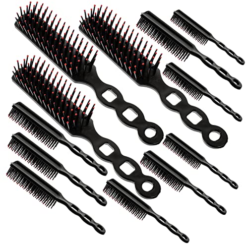 PACKOVE 12Stücke Antistatische Haarbürsten Teilig Ergonomische Massagebürsten für Damen und Herren für Haartypen Fördert Haarwachstum Leicht und Tragbar für Tägliche von PACKOVE