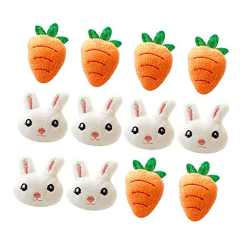 PACKOVE 12st Karottenhäschen-brosche Ostern Brosche Osterhase Anstecknadel Karotten-design-broschen Hase Brustnadel Ostern Hasenfigur Kaninchen Brosche Kind Kleid Baby Karotte Plüsch von PACKOVE
