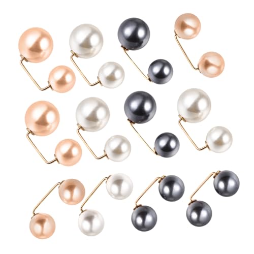 PACKOVE 12stücke Perlen Brosche Für Damen Praktische Sicherheitsbrosche Zarte Ornamente Langlebige Brosche Geschenkidee Für Jeden Anlass von PACKOVE