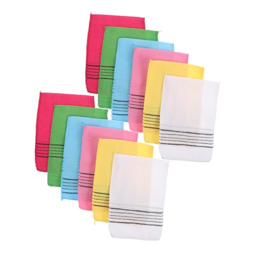PACKOVE 12stücke Saunatücher Mit Peeling-funktion Bunte Badetücher Und Handtücher Netz-badeschwamm Für Dusche Und Körperpeeling Schrubben Für Rückenwäscher Für Spa Und von PACKOVE