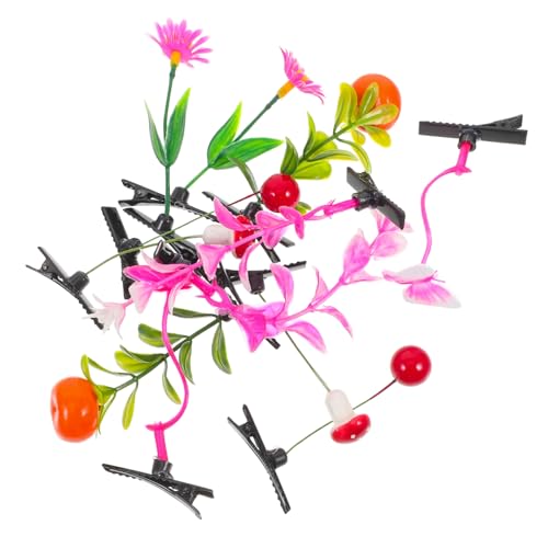 PACKOVE 12stücke Teiliges Pflanze Haarspangen Für Mädchen Simulation Pflanzen Haarnadeln Verschiedenen Farben Für Hochzeiten Partys Und Alltag von PACKOVE