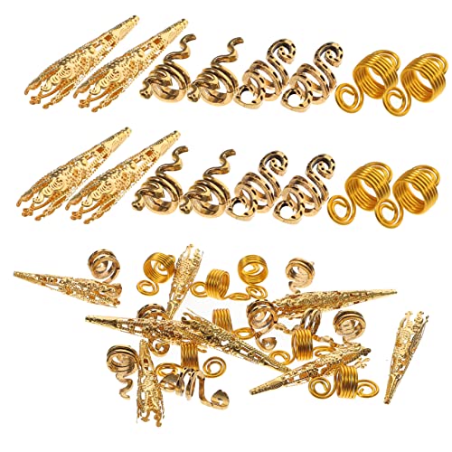 PACKOVE 130stücke Dreadlock Zubehör Für Verschiedene Haar Schmuck Cuffs Und Charms Hochwertigem Für Braids Und Kreative Frisuren von PACKOVE