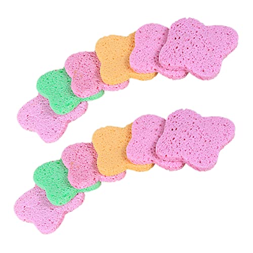 PACKOVE 15 Stück Teiliges Natürliche Holzstoff Gesichtsreinigungspads Sanftes Peeling Make Up Entferner Schwämme für Tägliche Gesichtsreinigung und Hautpflege Farben Zufällige Farbe von PACKOVE